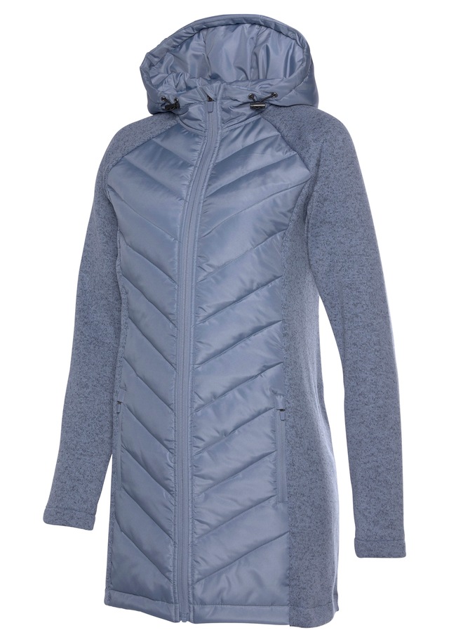 Vivance Steppjacke mit Kapuze mit Strickfleece-Ärmeln