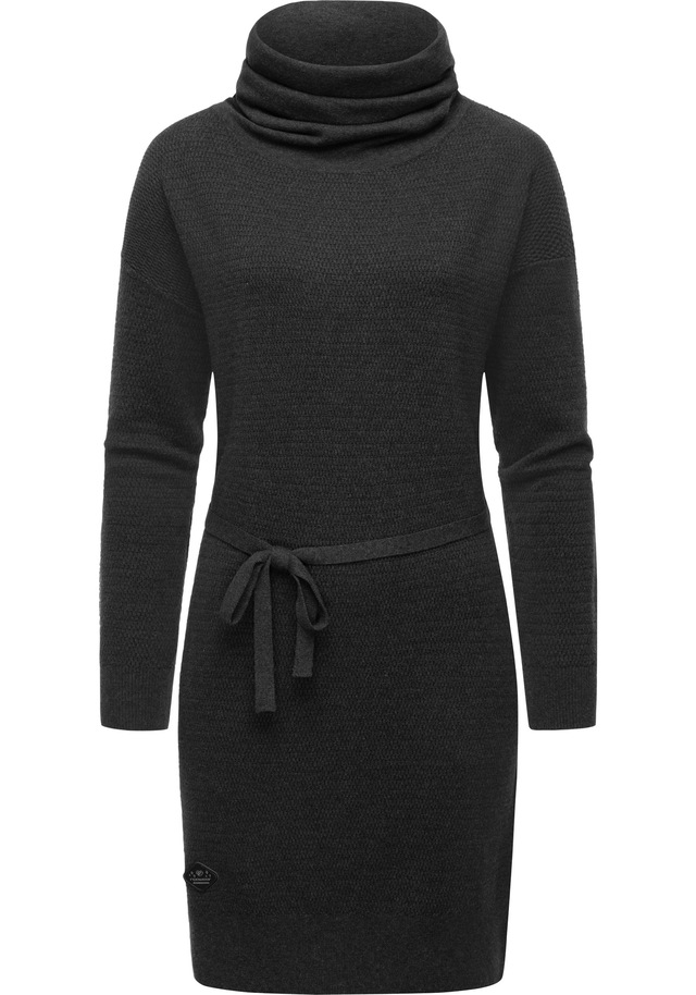 Ragwear Sweatkleid »Babett Dress Intl.« Ohne Taschen warmes Winterkleid mit breitem Rollkragen