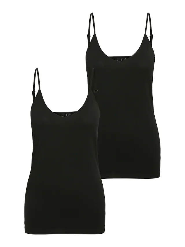 Vero Moda Spaghettitop »VMMAXI MY SOFT V SINGLET 2PACK« 2er-Pack, 2 Baumwollmischung, slim fit