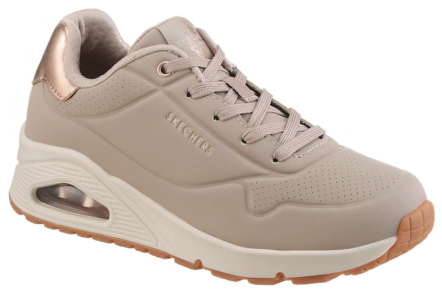 Skechers Sneaker »UNO GOLDEN AIR« Freizeitschuh, Halbschuh, Schnürschuh mit Metallic-Einsatz