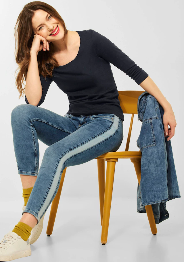 STREET ONE 3/4-Arm-Shirt »Style Pania« mit extra Futter an der Vorderseite