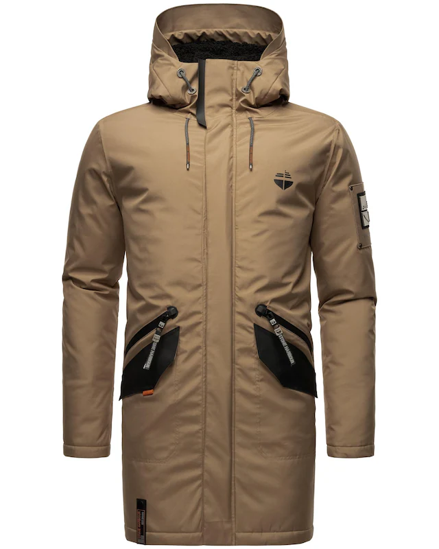 Stone Harbour Wintermantel »Ragaan« modischer Herren Winterparka mit Teddyfell Futter