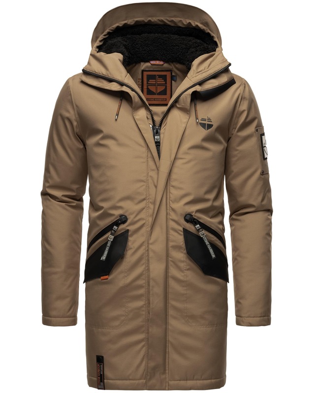 Stone Harbour Wintermantel »Ragaan« modischer Herren Winterparka mit Teddyfell Futter
