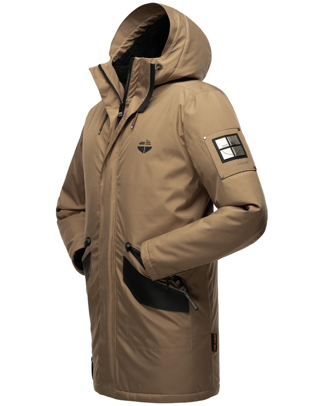 Stone Harbour Wintermantel »Ragaan« modischer Herren Winterparka mit Teddyfell Futter