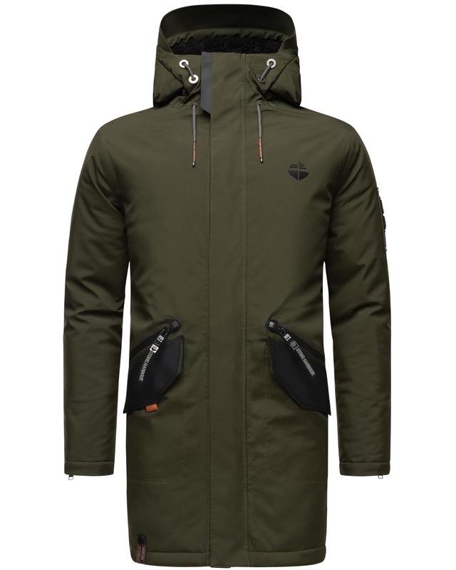 Stone Harbour Wintermantel »Ragaan« modischer Herren Winterparka mit Teddyfell Futter