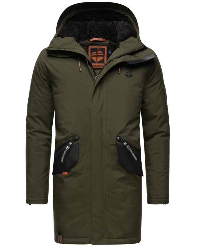 Stone Harbour Wintermantel »Ragaan« modischer Herren Winterparka mit Teddyfell Futter
