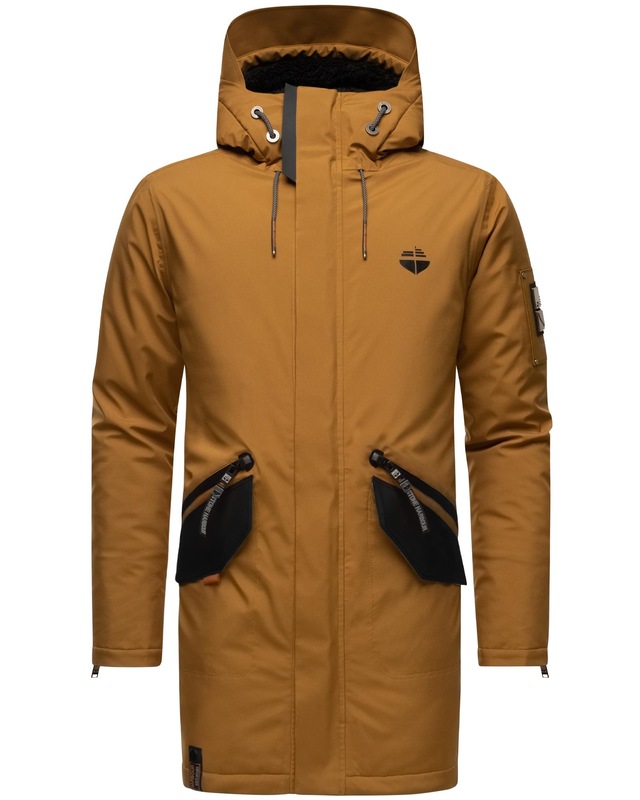 Stone Harbour Wintermantel »Ragaan« modischer Herren Winterparka mit Teddyfell Futter