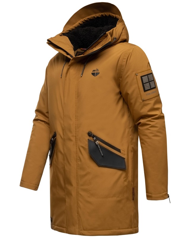 Stone Harbour Wintermantel »Ragaan« modischer Herren Winterparka mit Teddyfell Futter