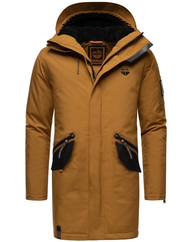 Stone Harbour Wintermantel »Ragaan« modischer Herren Winterparka mit Teddyfell Futter