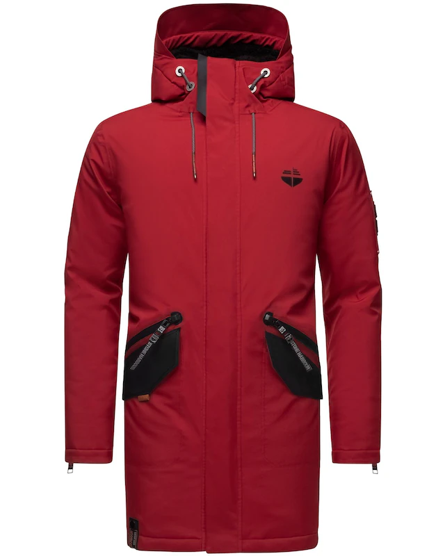 Stone Harbour Wintermantel »Ragaan« modischer Herren Winterparka mit Teddyfell Futter