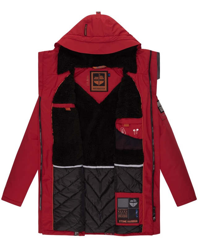 Stone Harbour Wintermantel »Ragaan« modischer Herren Winterparka mit Teddyfell Futter