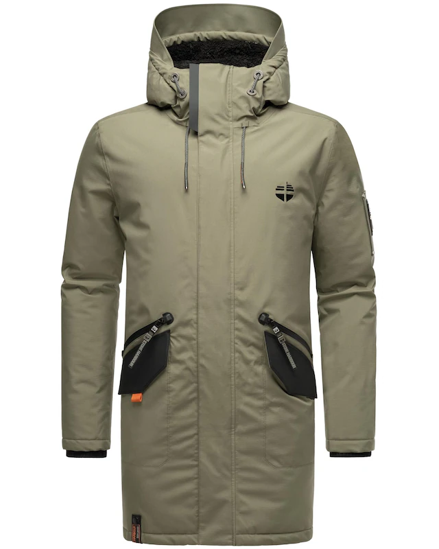 Stone Harbour Wintermantel »Ragaan« modischer Herren Winterparka mit Teddyfell Futter
