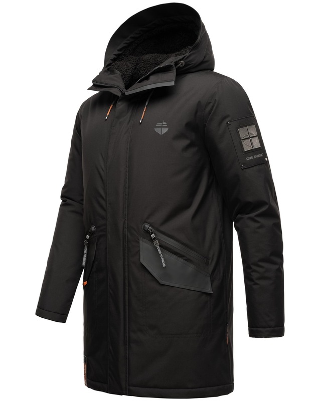 Stone Harbour Wintermantel »Ragaan« modischer Herren Winterparka mit Teddyfell Futter