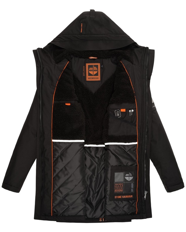 Stone Harbour Wintermantel »Ragaan« modischer Herren Winterparka mit Teddyfell Futter