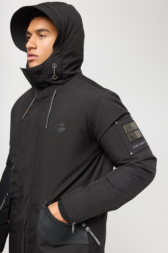 Stone Harbour Wintermantel »Ragaan« modischer Herren Winterparka mit Teddyfell Futter