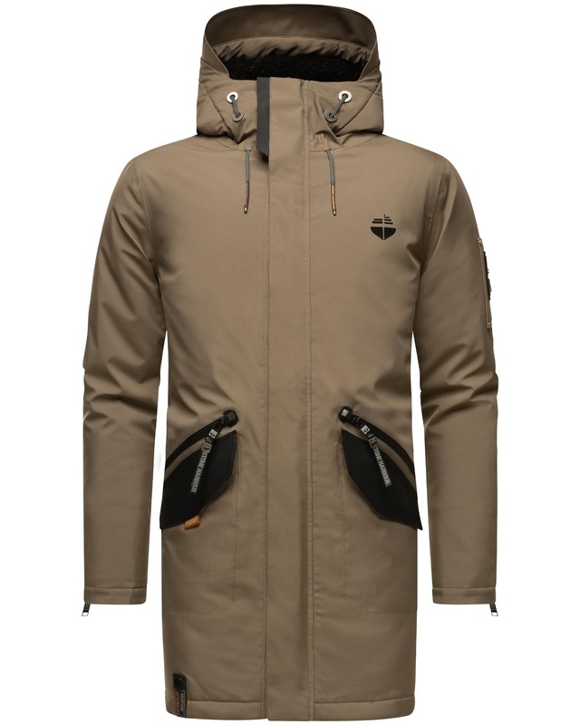 Stone Harbour Wintermantel »Ragaan« modischer Herren Winterparka mit Teddyfell Futter
