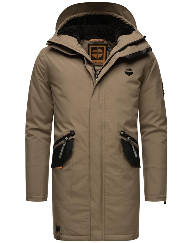 Stone Harbour Wintermantel »Ragaan« modischer Herren Winterparka mit Teddyfell Futter