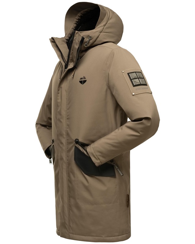 Stone Harbour Wintermantel »Ragaan« modischer Herren Winterparka mit Teddyfell Futter