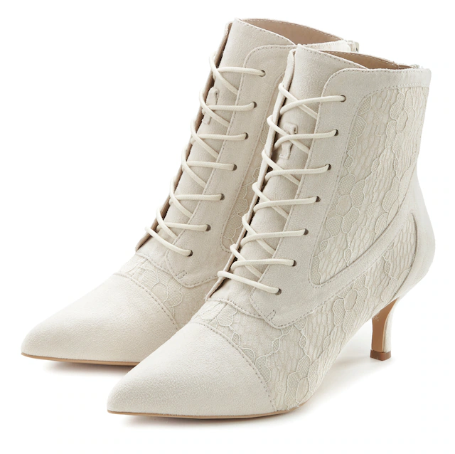 LASCANA Schnürstiefelette »Herbststiefelette, Stiefel,« in sexy Spitzen Optik