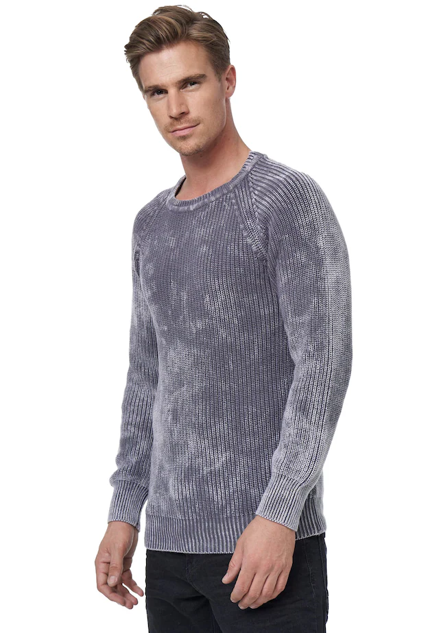Rusty Neal Strickpullover im dezenten Batik-Design