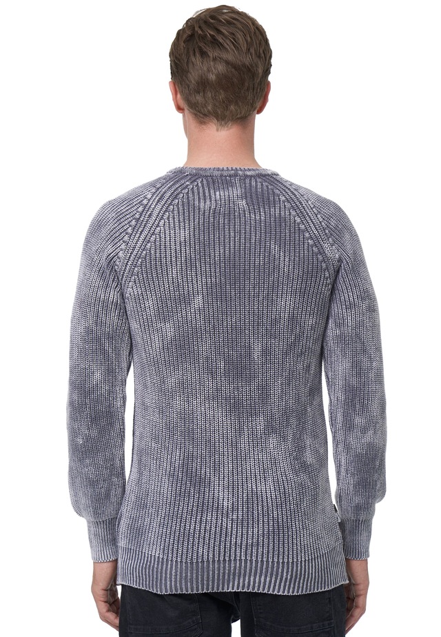 Rusty Neal Strickpullover im dezenten Batik-Design