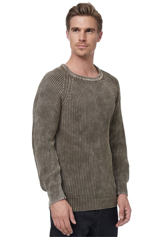 Rusty Neal Strickpullover im dezenten Batik-Design