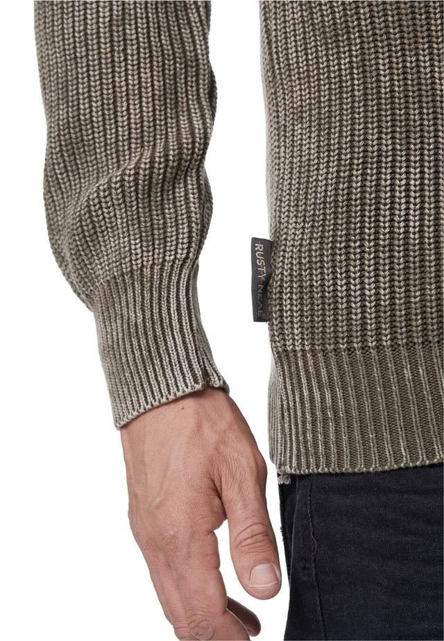 Rusty Neal Strickpullover im dezenten Batik-Design