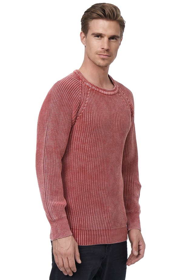 Rusty Neal Strickpullover im dezenten Batik-Design