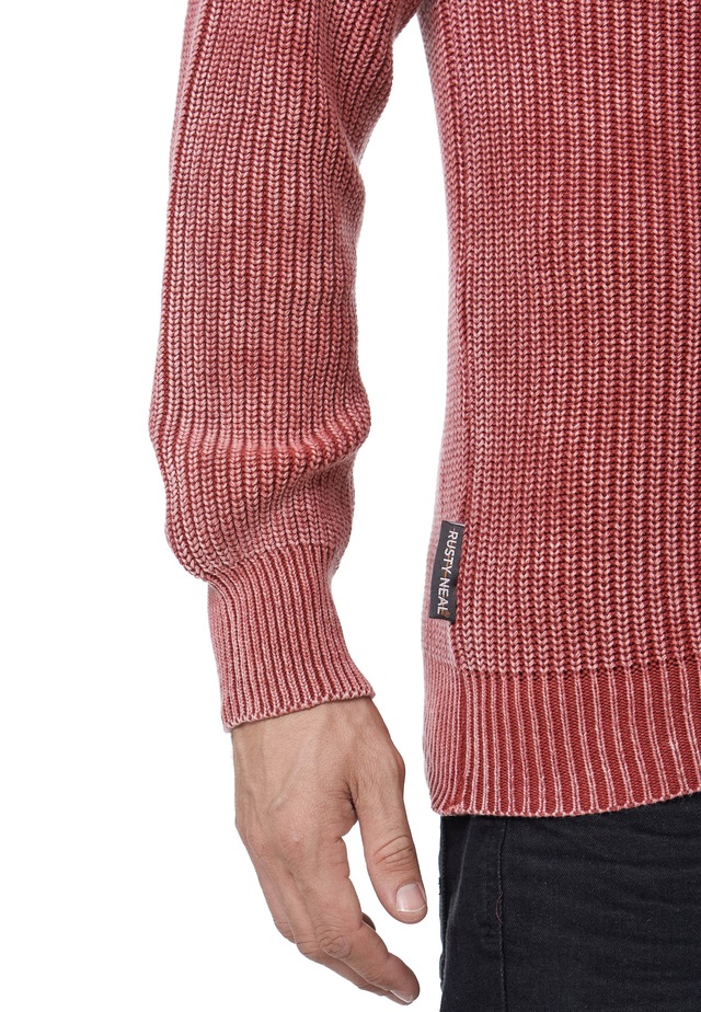 Rusty Neal Strickpullover im dezenten Batik-Design