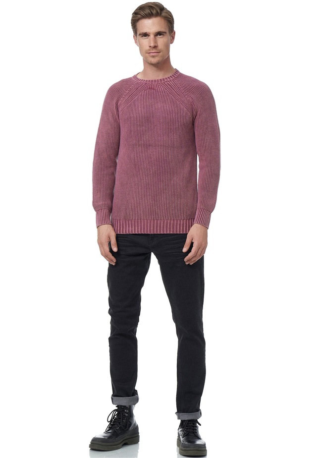 Rusty Neal Strickpullover im einfarbigen Design