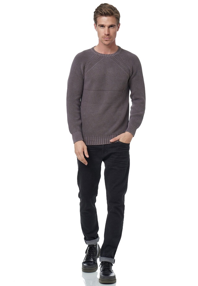 Rusty Neal Strickpullover im einfarbigen Design