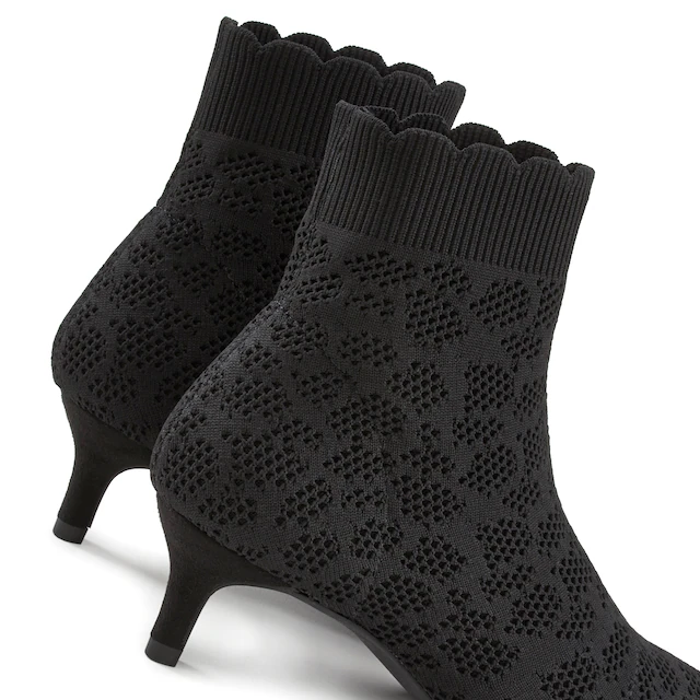 LASCANA Ankleboots »Sock Boot, High Heel Stiefelette, Stiefel,« aus elegant elastischer Spitze