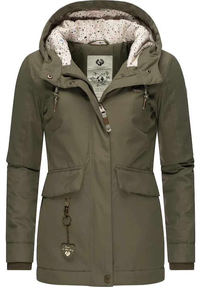 Ragwear Winterjacke »Jazmin Remake II Intl.« mit Kapuze wasserdichte Outdoorjacke mit Kapuze