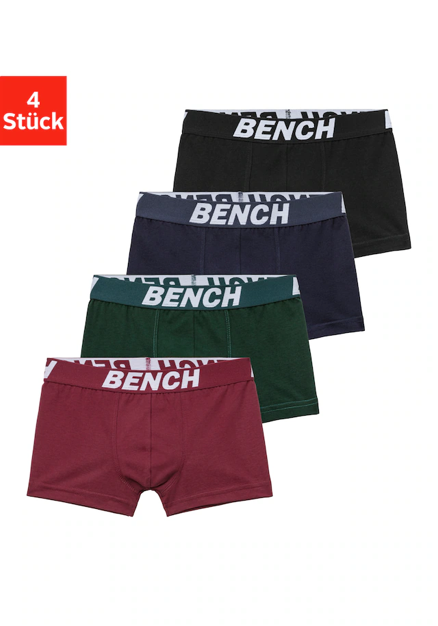 Bench. Boxer »Boxershorts für Jungen« Packung, 4 Stk. mit Bench Schriftzug im Bund
