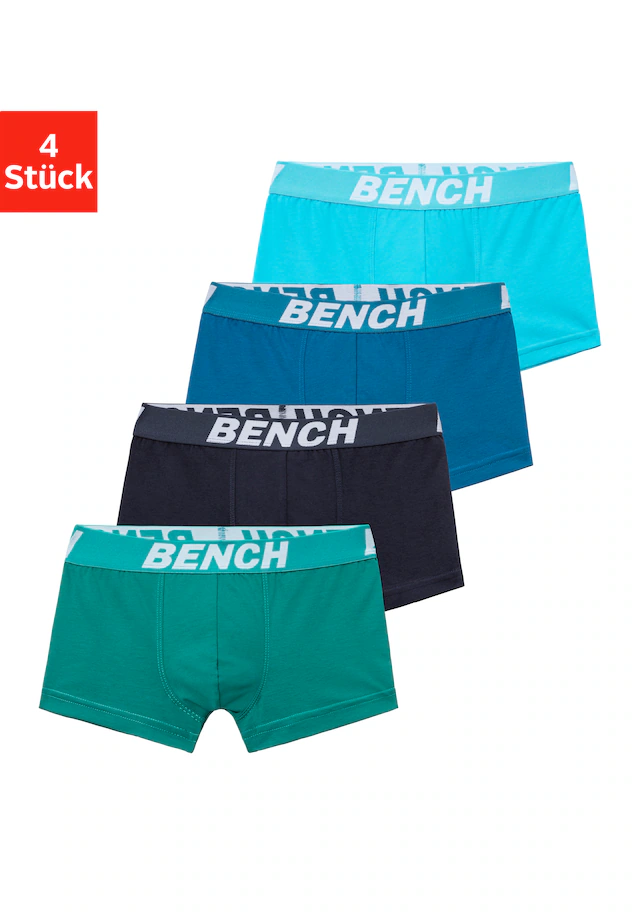 Bench. Boxer »Boxershorts für Jungen« Packung, 4 Stk. mit Bench Schriftzug im Bund