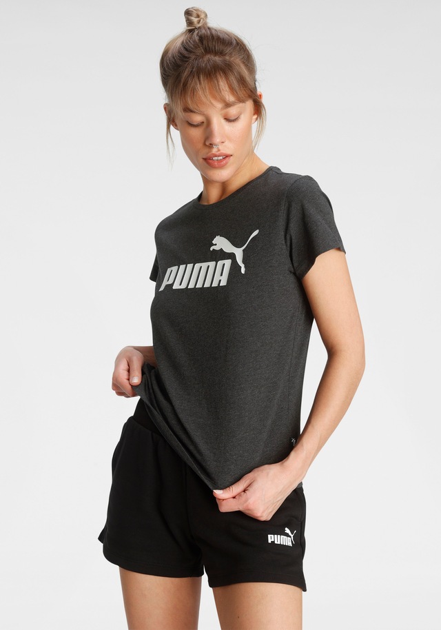 PUMA T-Shirt »ESS LOGO TEE« Regular Fit, Kurzarm, sportlicher Look