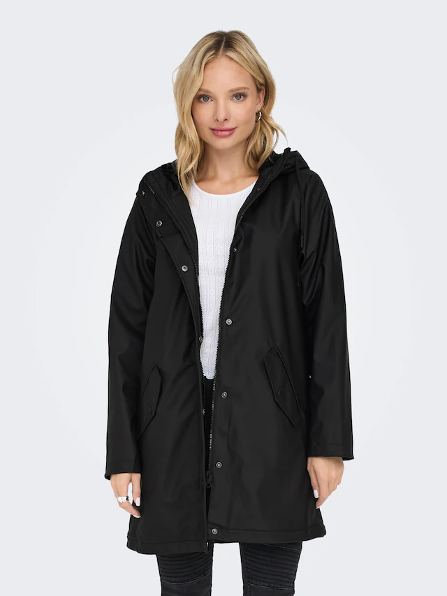 ONLY Funktionsmantel »ONLSALLY RAINCOAT OTW NOOS« mit Kapuze und Teddyplüschfutter
