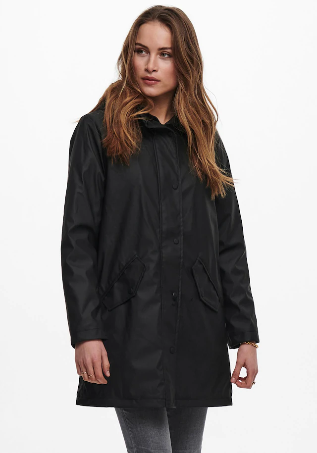 ONLY Funktionsmantel »ONLSALLY RAINCOAT OTW NOOS« mit Kapuze und Teddyplüschfutter
