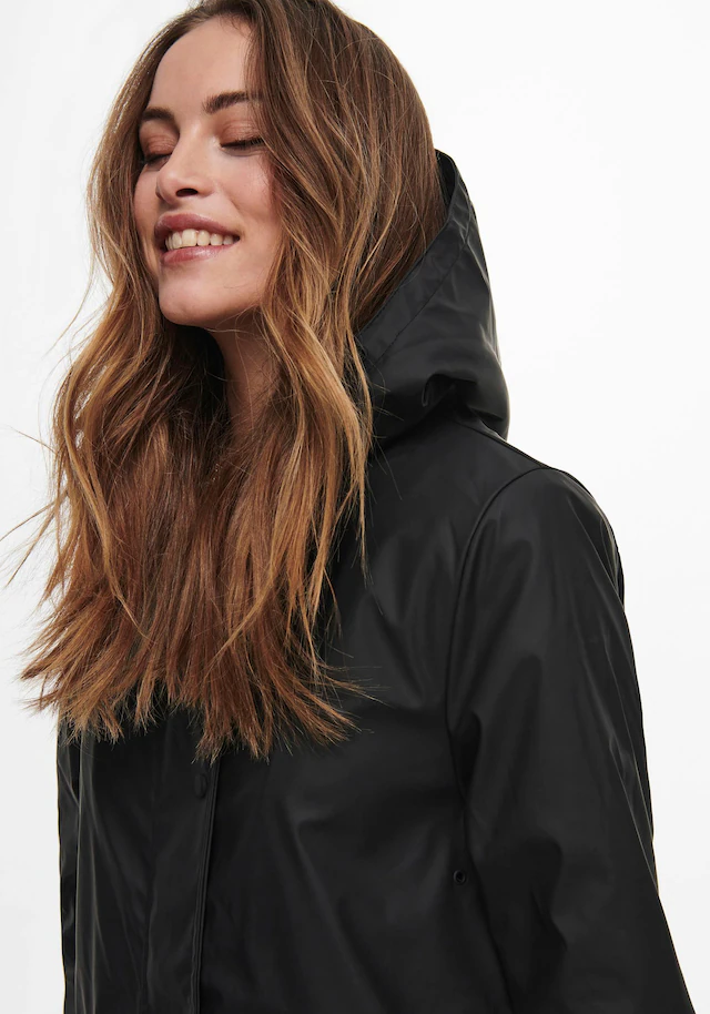 ONLY Funktionsmantel »ONLSALLY RAINCOAT OTW NOOS« mit Kapuze und Teddyplüschfutter