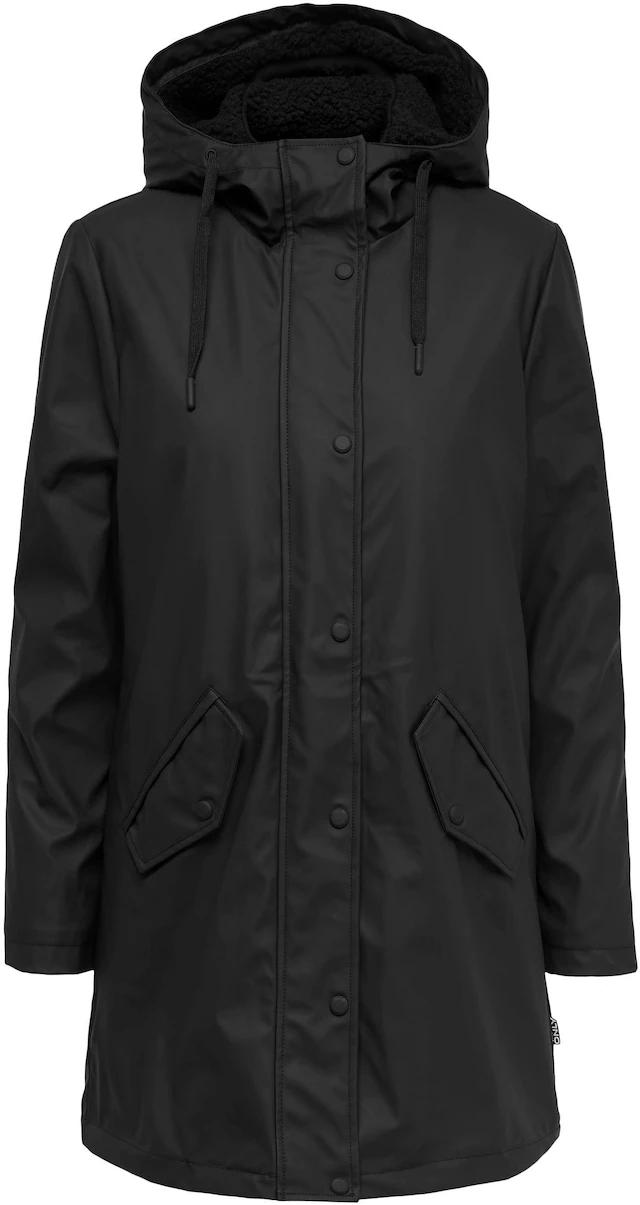 ONLY Funktionsmantel »ONLSALLY RAINCOAT OTW NOOS« mit Kapuze und Teddyplüschfutter