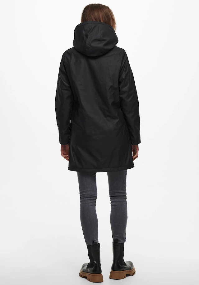 ONLY Funktionsmantel »ONLSALLY RAINCOAT OTW NOOS« mit Kapuze und Teddyplüschfutter