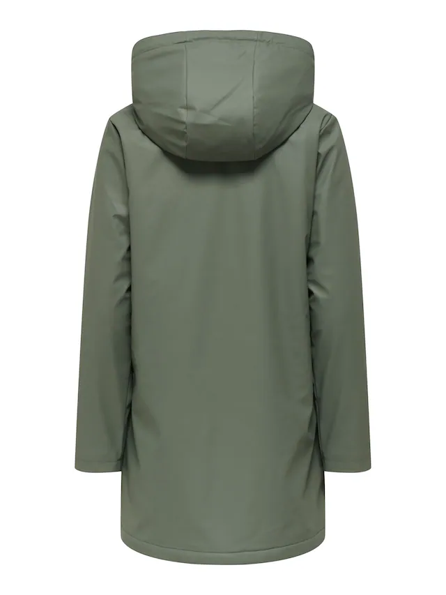 ONLY Funktionsmantel »ONLSALLY RAINCOAT OTW NOOS« mit Kapuze und Teddyplüschfutter