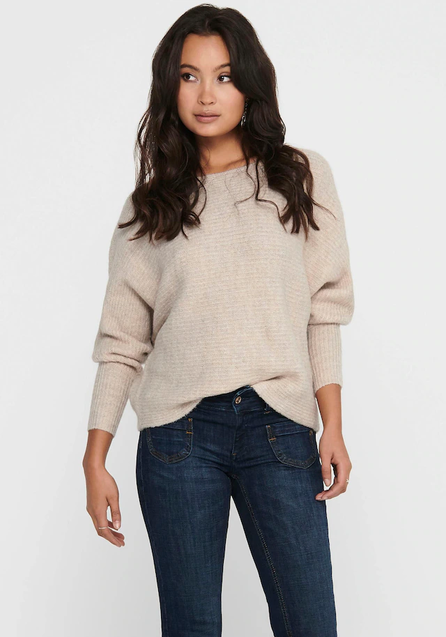 ONLY Strickpullover »ONLDANIELLA L/S PULLOVER KNT NOOS« Materialmix, regular fit