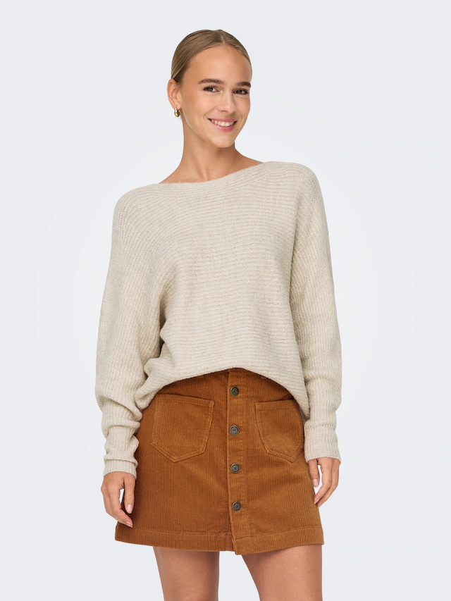 ONLY Strickpullover »ONLDANIELLA L/S PULLOVER KNT NOOS« Materialmix, regular fit