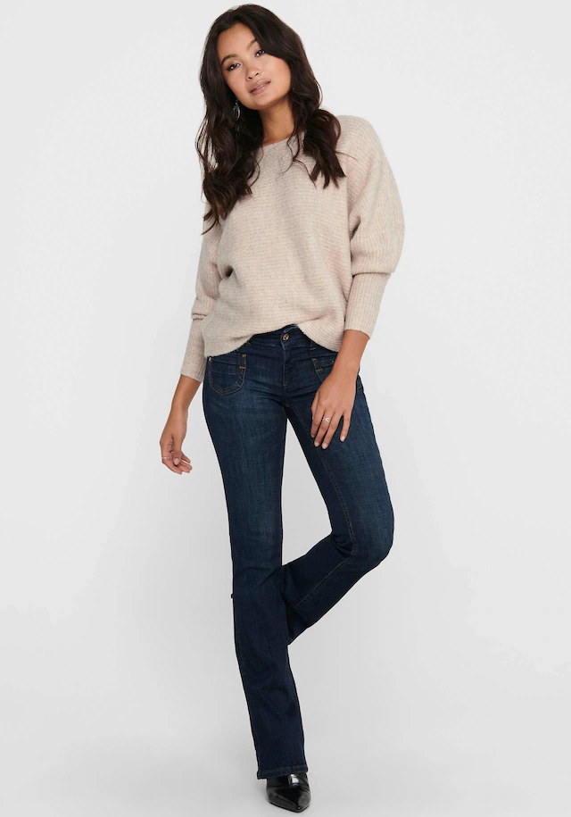 ONLY Strickpullover »ONLDANIELLA L/S PULLOVER KNT NOOS« Materialmix, regular fit