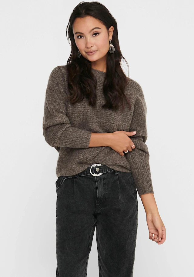 ONLY Strickpullover »ONLDANIELLA L/S PULLOVER KNT NOOS« Materialmix, regular fit