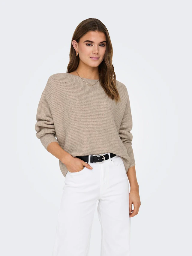 ONLY Strickpullover »ONLDANIELLA L/S PULLOVER KNT NOOS« Materialmix, regular fit