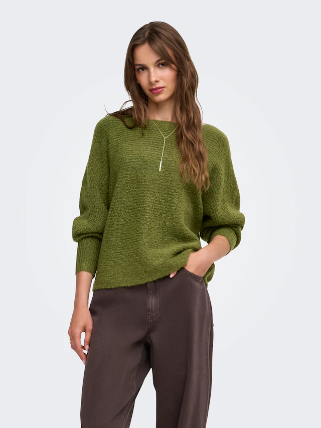 ONLY Strickpullover »ONLDANIELLA L/S PULLOVER KNT NOOS« Materialmix, regular fit