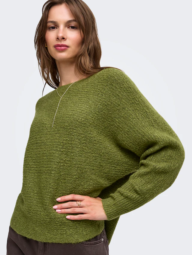 ONLY Strickpullover »ONLDANIELLA L/S PULLOVER KNT NOOS« Materialmix, regular fit