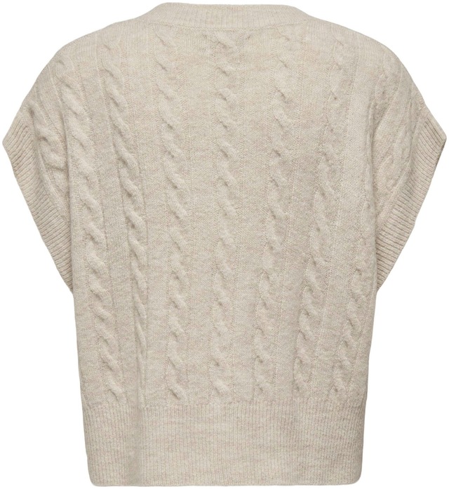 ONLY Kurzarmpullover »ONLMELODY VEST KNT« Materialmix, regular fit